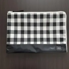 PORTER チェック柄 クラッチバッグ　書類ケース