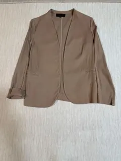 アンタイトル　ノーカラージャケット ベージュのサムネイル