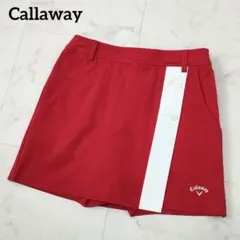 キャロウェイ　ゴルフ　巻きスカート風　キュロット　ライン　レッド　Sサイズ