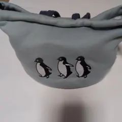 グラニフ　ペンギン刺繍入り 　巾着袋のサムネイル
