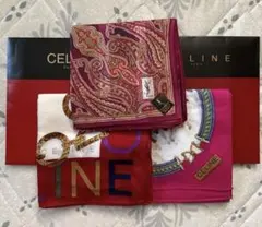 CELINE＊イヴ・サンローラン＊ハンカチ 3枚セット
