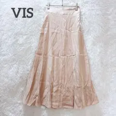 ヴィズ　フレアスカート　ピンク　SS ロング丈　ウエストゴム　可愛い　フェミニン