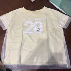ミッキーマウス Tシャツ Lサイズ イエロー 28