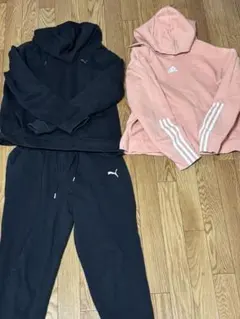 【美品】PUMA パーカーセットアップ&adidasパーカー　ジャージ　スポーツ