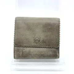 【未使用】ロエベ　折り財布　アナグラム　ゴールド金具　レザー　ブラック　入手困難 LOEWE ロエベ 三つ折り財布 TRIFOLD トライフォールド