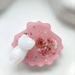 星を追いかけてたらイルカに遭遇…⭐︎ レジン ヘアゴム ミルキーピンク