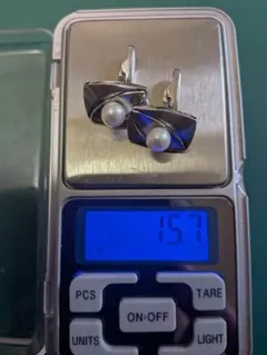 【銀製15.7g】真珠付カフス!!