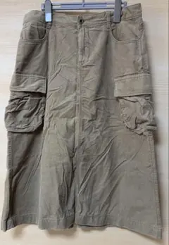 コーデュロイ素材のフレアスカート 古着