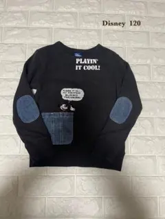 Disney ミッキーマウス　デニムポケット付きトレーナー　120