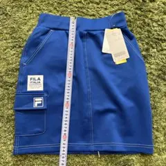 新品Ｓサイズ フィラゴルフUVカットダンボールニット軽量ストレッチスカート　青