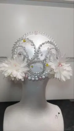 宝塚娘役風　お団子キャップ　髪飾り