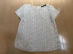 ZARA BASIC ホワイト レース トップス M