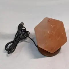 ヒマラヤ岩塩ランプ 7色LED USB給電 癒し（菱形（サンプル