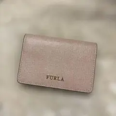 FURLA ピンク レザー 名刺入れ カードケース