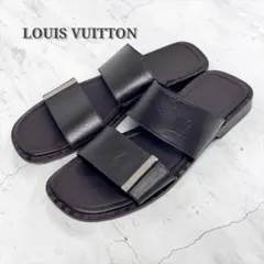 LOUIS VUITTON ルイヴィトン モノグラム サンダル 黒 8 1/2のサムネイル