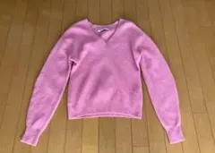 ESTNATION（エストネーション）カシミヤ　Vネックニット　38　ピンク