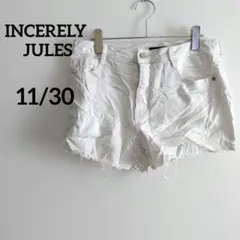 INCERELY JULES ホワイト ショート パン ショーパン【11/30】