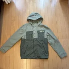 adidas フード付きマウンテンパーカー M カーキ/グレー