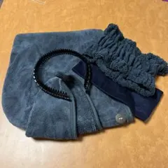 ヘアドライタオル フード付き　ヘアバンド2点　カチューシャ　全4点セット
