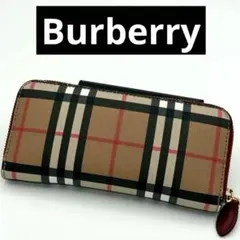 BURBERRY バーバリー チェック ラウンドジップ財布　長財布