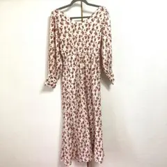 Chico 花柄ワンピース サイズF アイボリー/オレンジ　新品　タグ付き