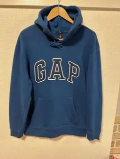 GAP プルオーバー パーカー ビッグロゴ ビッグシルエット 希少カラー ブルー