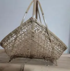 バスケット　竹細工　収穫籠　小物入れ　花かご