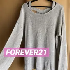 背中クロスデザイン ニットセーター　長袖　薄手ニット