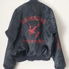 80s 90s USA製 NASCO チームブルゾン レスリングジャケット L