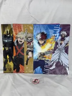 マイヒーローアカデミア A4クリアファイル ４種コンプセット➕缶バッジ新品未使用