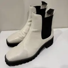 ダイアナ　Diana オフホワイト　ショートブーツ　レインブーツ