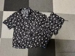 GU 黒猫パジャマ　巾着付き