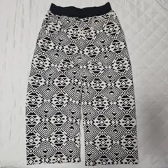 【ニコアンド】ジャカード柄イージーパンツ　エスニック　幾何学　M カジュアル