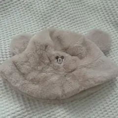 ミッキー耳付きフリース帽子