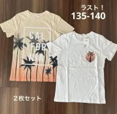 新品▪️H&M Tシャツ2枚セット★135 140 カリフォルニア　LA