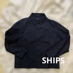 SHIPS 黒 ボタンアップライトアウターMサイズ