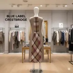 BLUE LABEL CRESTBRIDGE ノースリーブワンピース ゆったり