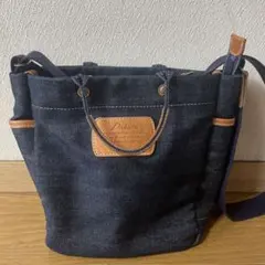 Dakota デニム ショルダーバッグ ネイビー