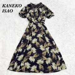 カネコイサオ♡人気ドット ロング マキシ ワンピース フレア リボン