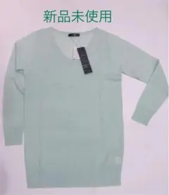 【新品】ニット トップス カットソー チュニック / グリーン ライトミント