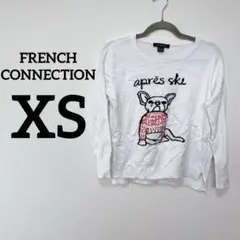 FRENCH CONNECTION 【XS】犬刺繍入り長袖ニット