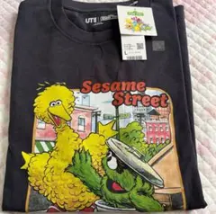 セサミストリート ユニクロTシャツ Lサイズ ダークグレー 新品未使用