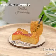 ベイクドチーズケーキセット ミニチュアスイーツ フェイクフード 【102】