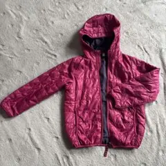 ピンク フード付き 中綿コート　UNIQLO