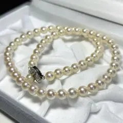 アコヤ真珠 あこや パール ネックレス 約6.8mm テリ良 ラウンド SV