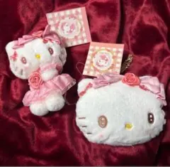 新品 サンリオ ドーリーローズ ハローキティ パスケース マスコットホルダー