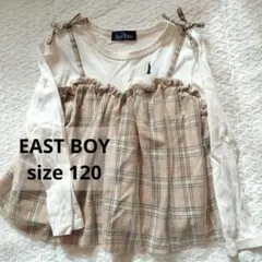 EAST BOY チェック柄 フリル付きトップス 120