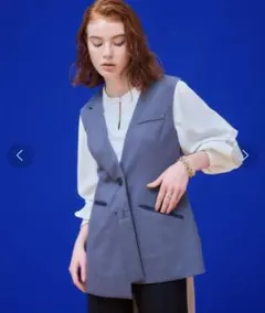 【美品】UNITED TOKYO ドライトロアシメベスト ジレ ベストのサムネイル