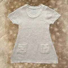 ふわふわミニニットワンピース　Y2k 森ガール