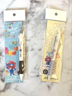 ミャクミャク　ジェットストリームボールペン　黒　花火柄thanksyou柄セット